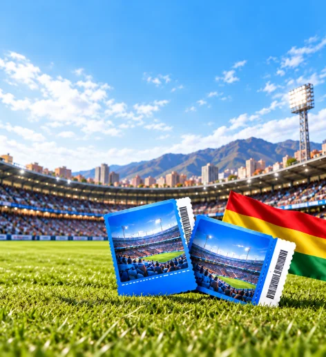 Estadio boliviano, entradas y bandera de Bolivia
